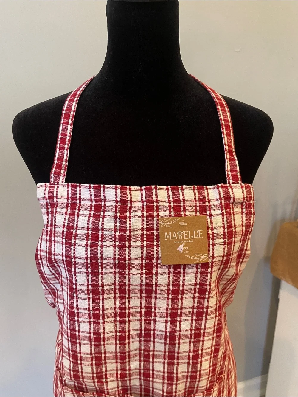 Red and white apron new
